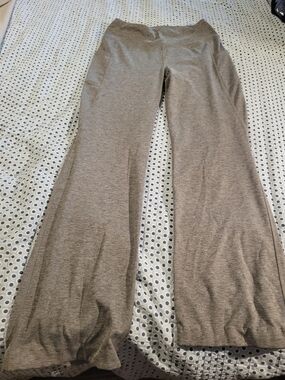 ZELOS Heather Gray Wide-Leg Track Pants